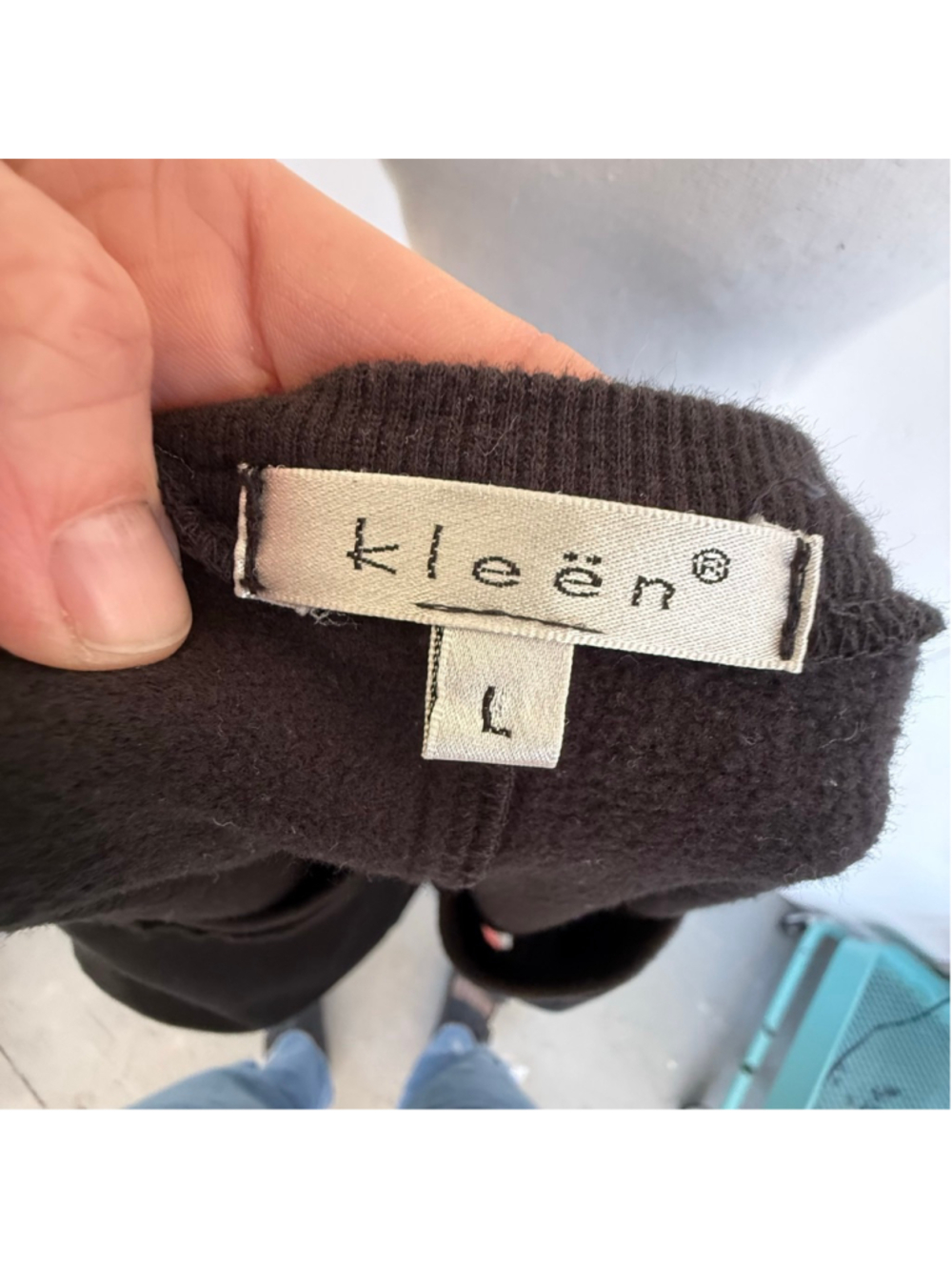 Kleën Black 100% Cotton Lagenlook Tunic Sweatshirt Large - Picture 3 of 7